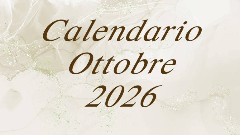 📅 Calendario Uscite –  Ottobre 2026